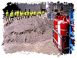 Auf dem Weg zur Baustelle
