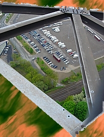 Blick auf den Parkplatz